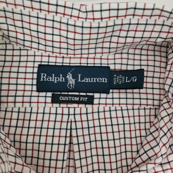 Polo Ralph Lauren Plaid Long Sleeve Shirt Men’s Large – Custom Fit - Picture 7 of 11